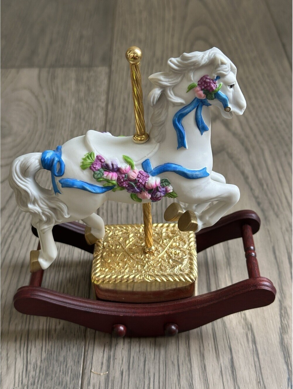 Vintage Porcelain Rocking Carousel The San Francisco Music Box Company Works